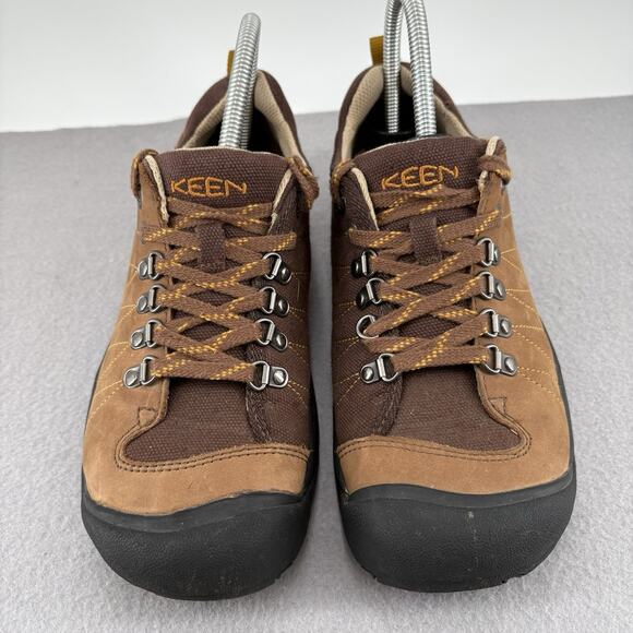 Keen Womens Shoes Size 8.5M Brown Canvas Hiking Sneaker Oxford Lace UP Fashion - Picture 10 of 15
